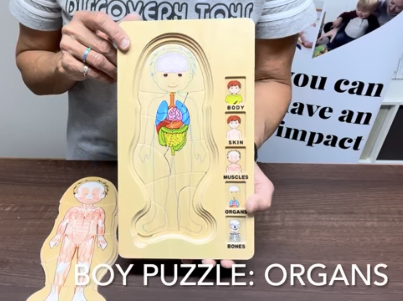 NEW discovery toys body amazing Girl Human Body 5 Layer Wooden Puzzle