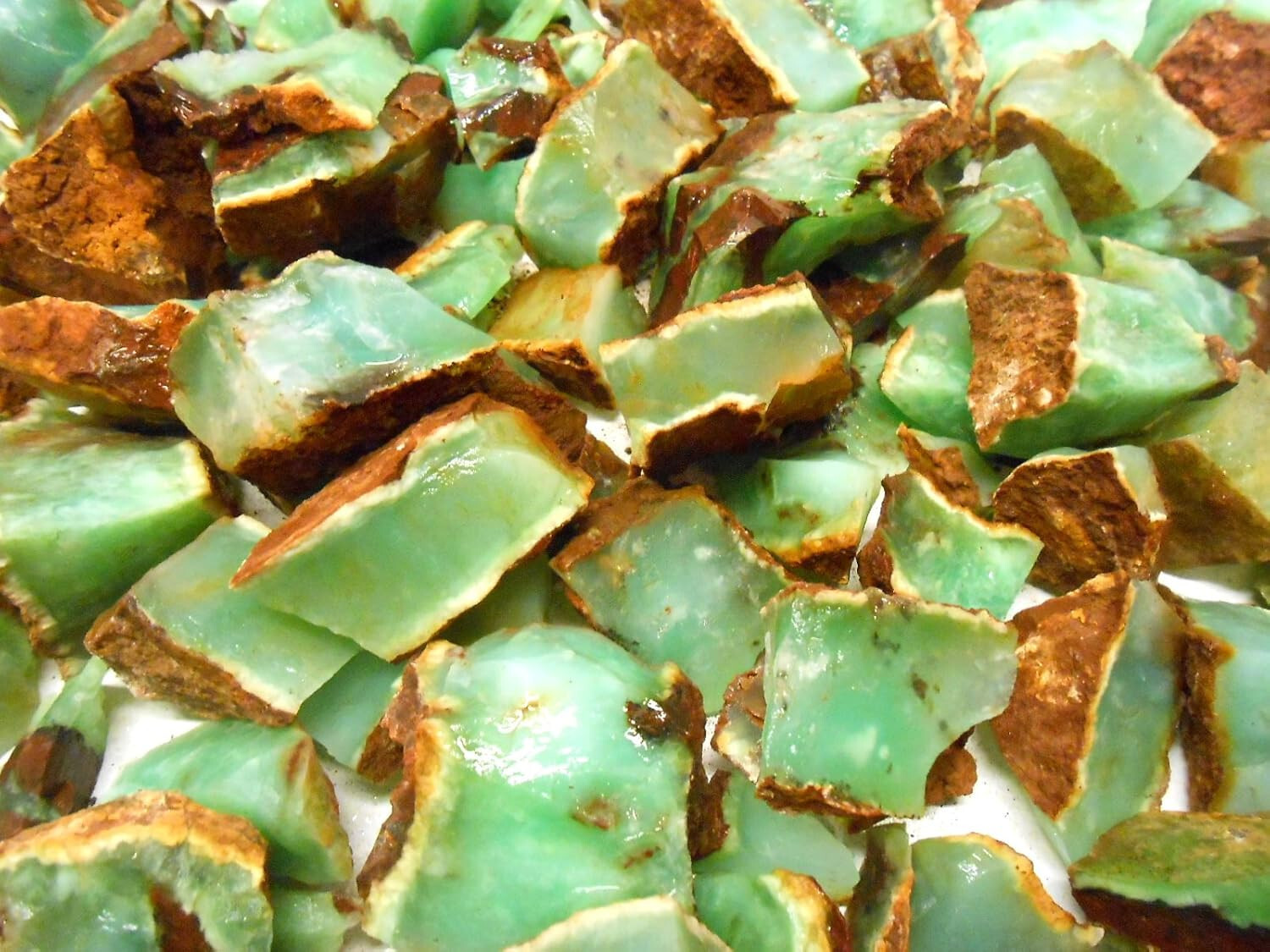 ROCK Western Australian Chrysoprase Natural Dark Green for Tumbling Cabbing 4 OZ