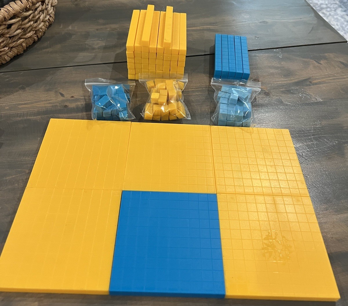 ETA Cuisenaire Math Manipulatives Color Flats Rods Unit Approx Over 210 Pieces
