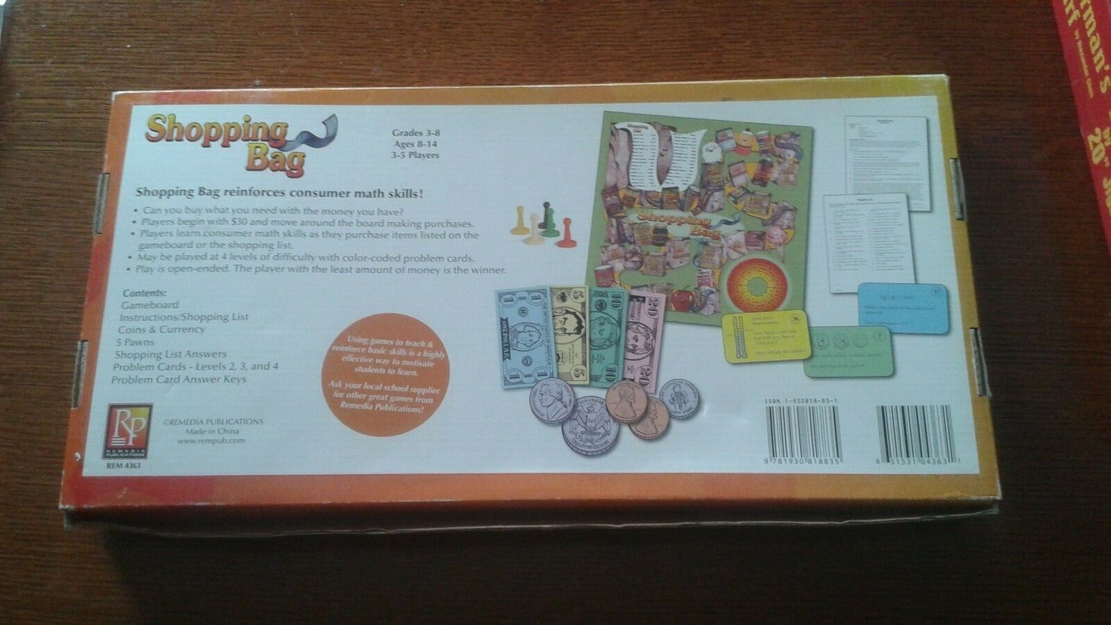Shopping bag educational set game Remedia publications