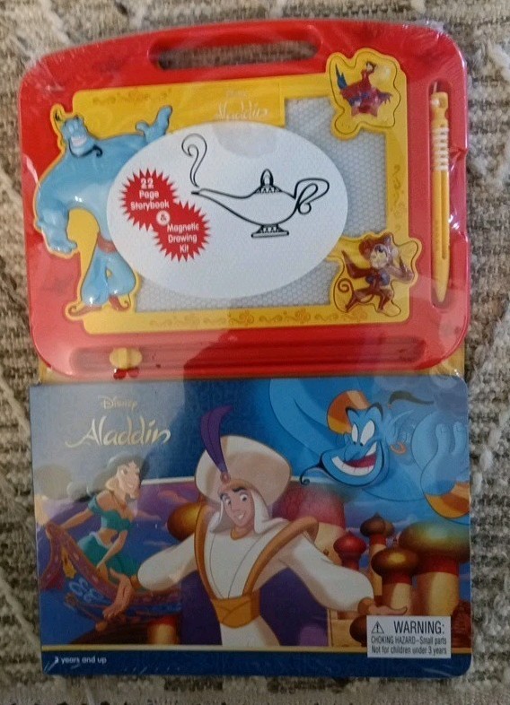 Aladdin Disney Storybook & Magnetic Drawing Kit