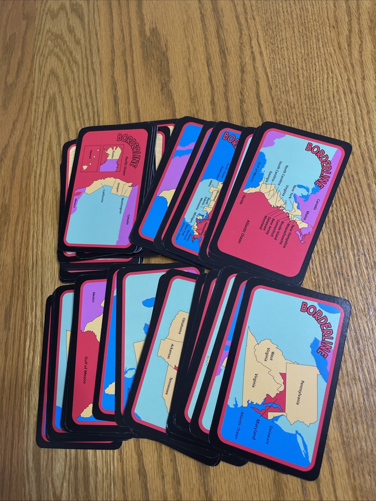 Borderline USA Edition Geography Card Game Family Fun Age 8+ Educational