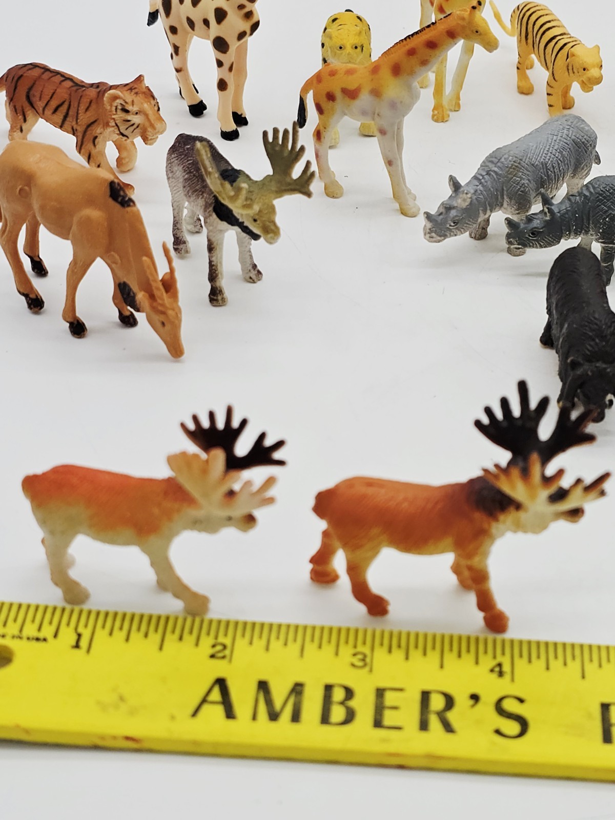 Large Lot of 36 Small 2″ Jungle Wild Farm Animals Plastic Toy Figures Pretend