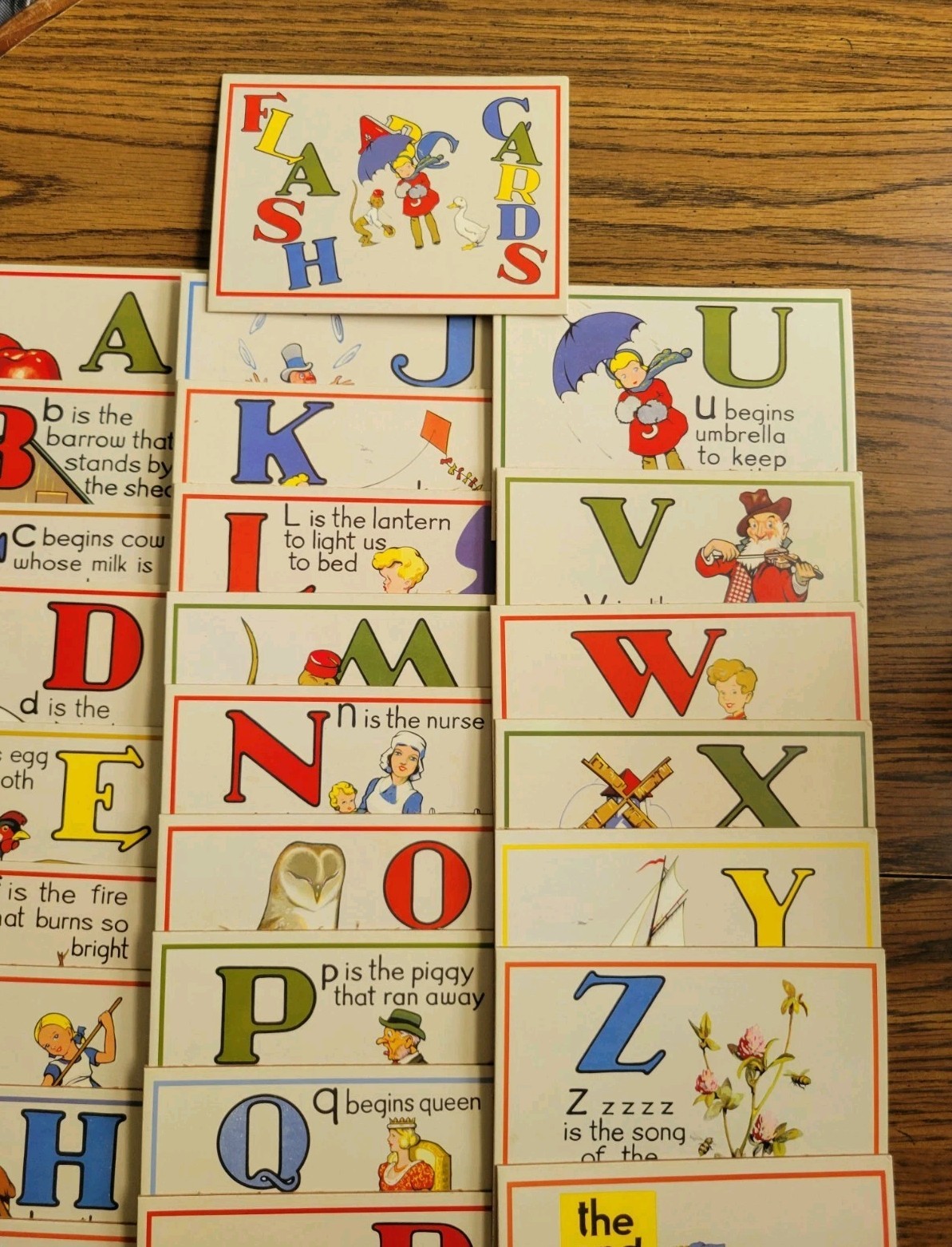 Vintage 2002 Cavallini & Co Italy 1930 Alphabet Flash Cards Reproduced 1930s