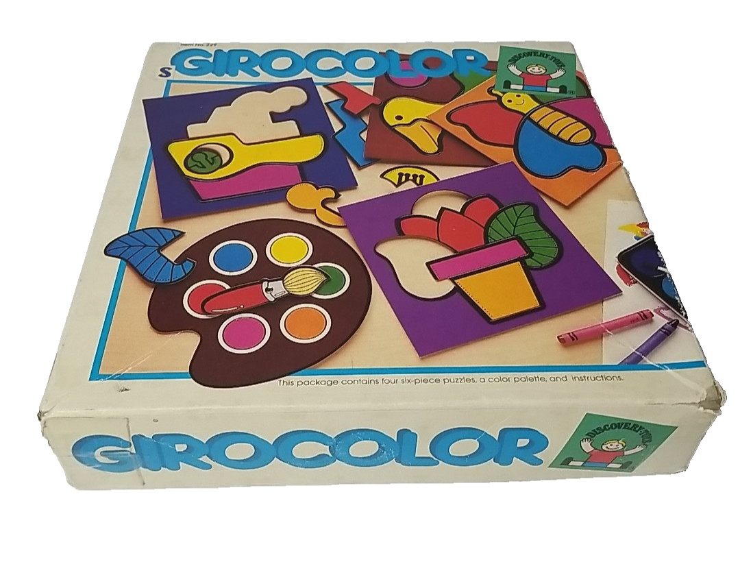 COMPLETE 1986 Discovery Toys GIROCOLOR #229 Color Recognition, Visual Perception