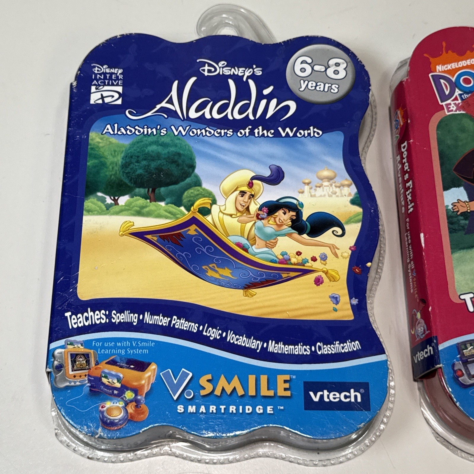 Disney Vtech Smartridge Aladdin & Dora V Smile Smartridge