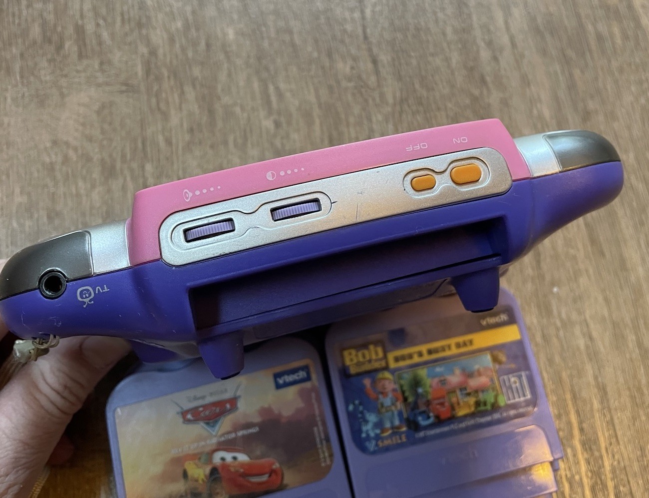 Vtech V.smile POCKET System TESTED WORKING 5 Game Cartridges NEMO SHREK BOB CARS