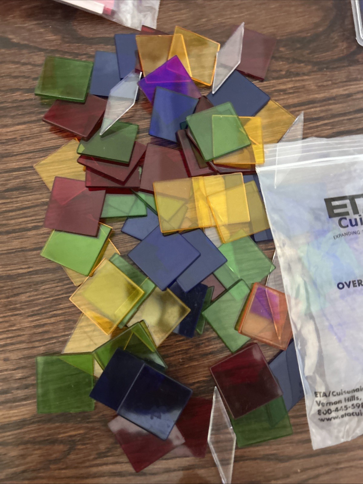 Lot ETA Overhead Projector Math Transparency Fraction Circles Anglegs Tiles