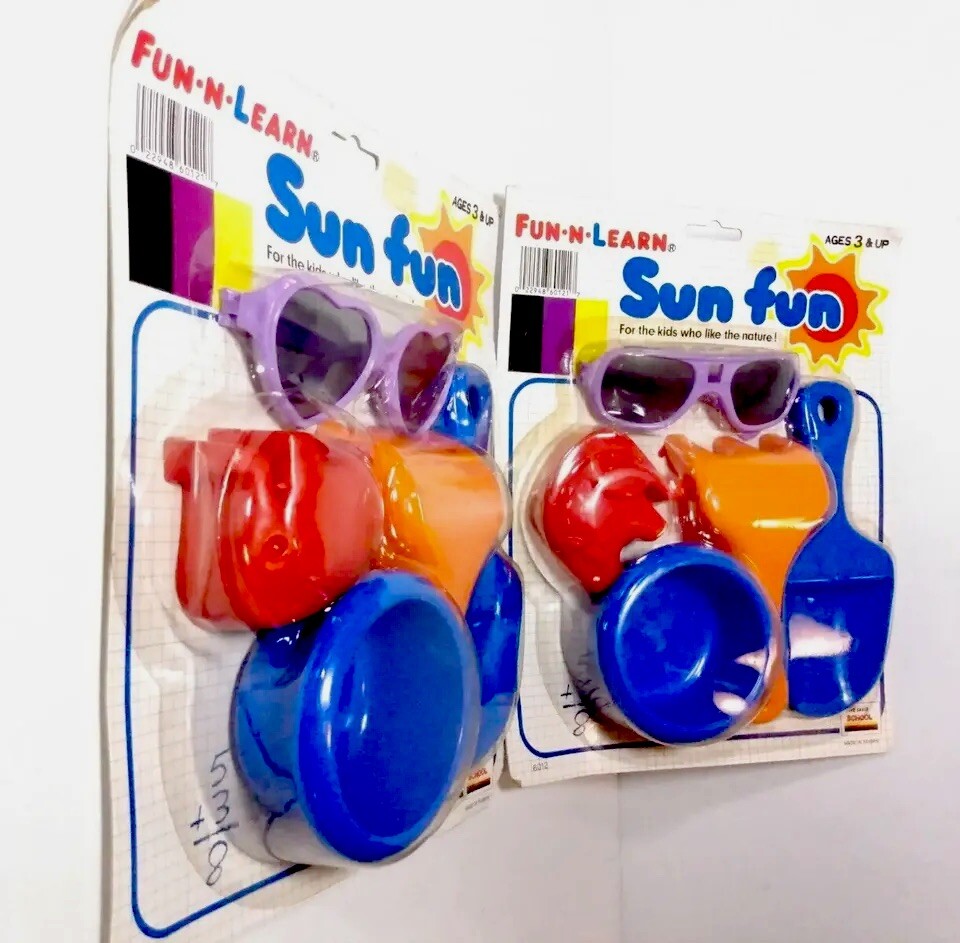 Lot Of 2 The Eagle School Fun N Learn Sun Fun New Collectible Beach Toys Taiwan