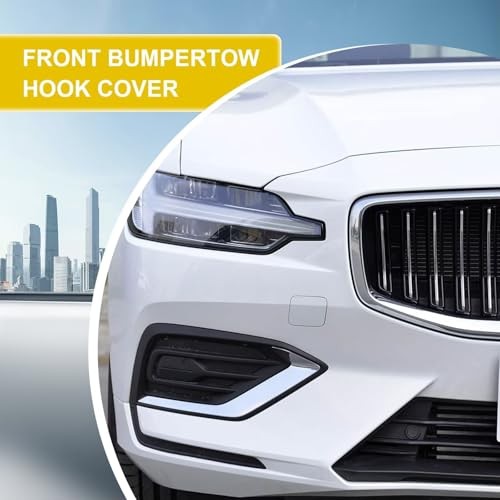 Car Front Bumper Tow Hook Cover Compatible With Volvo S60 V60 2020 Lava Red