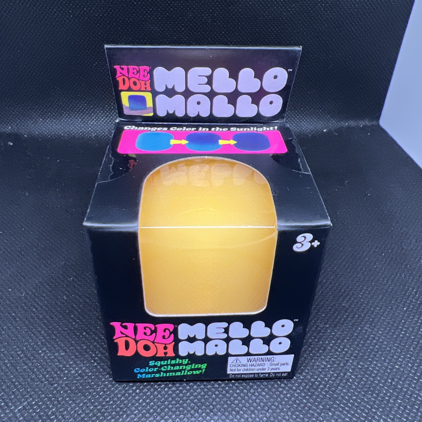 NeeDoh Mello Mallo Yellow Color Changing Marshmallow Squishy Schylling NIB