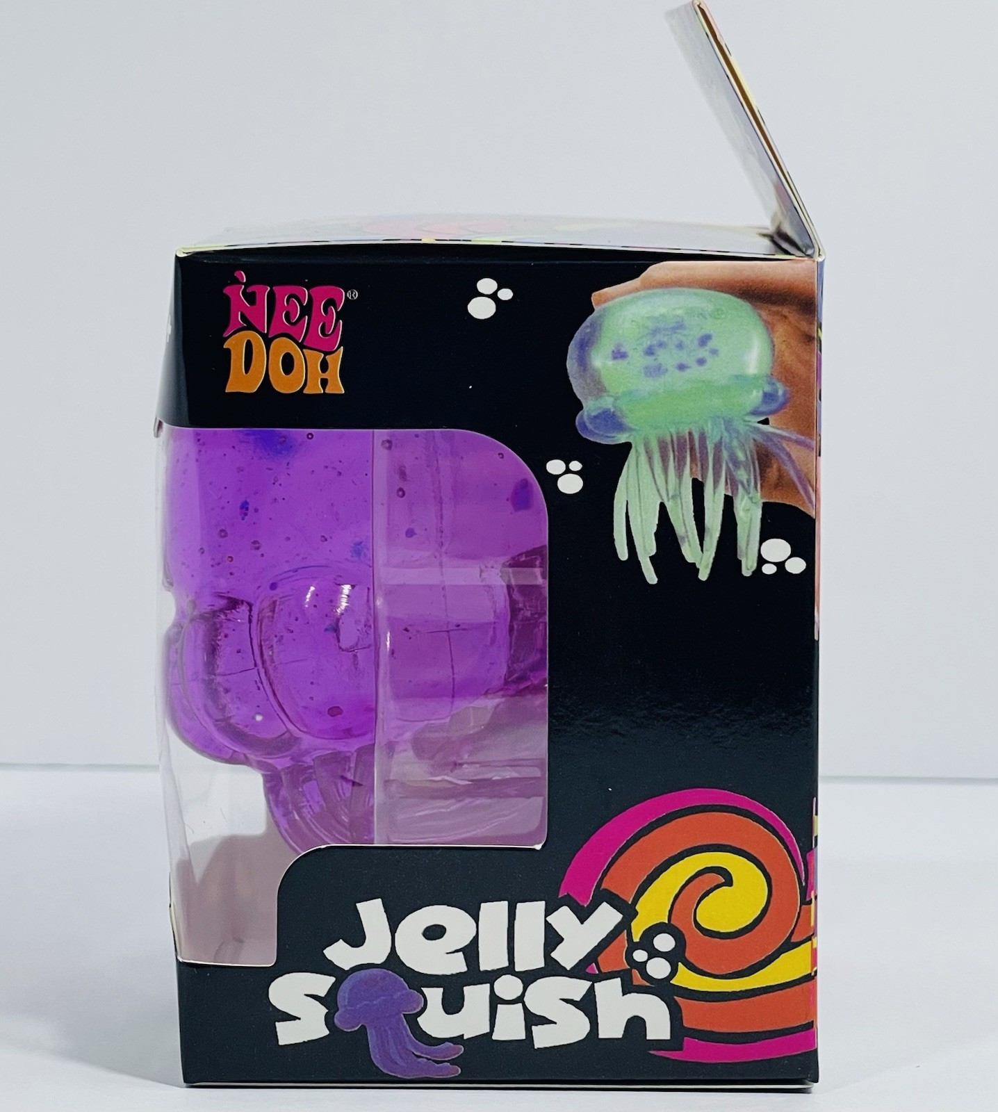 New In Box Nee Doh Jelly Squish Super Solid Squish Squeeze Toy, Purple, Ages 3+