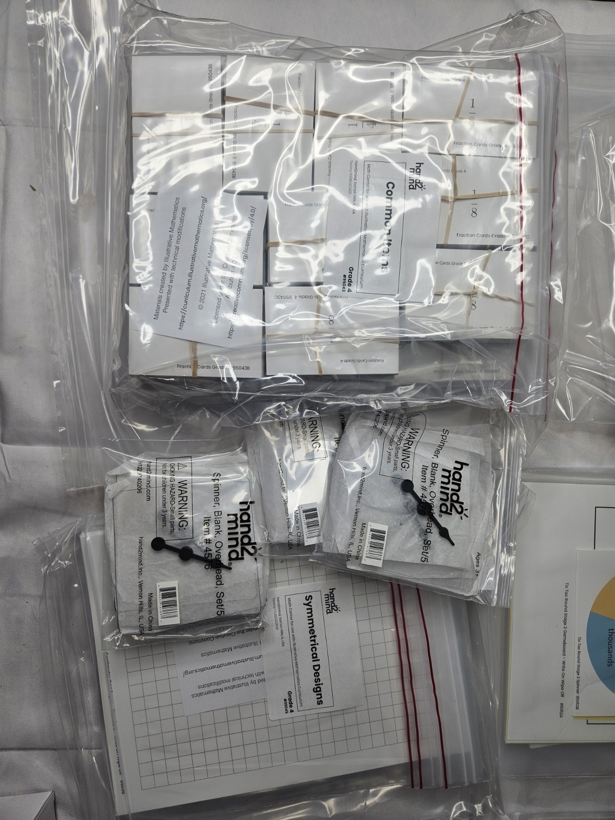 ETA hand2mind Math Centers Kit – Grade 4. Kit #95184 Large Lot