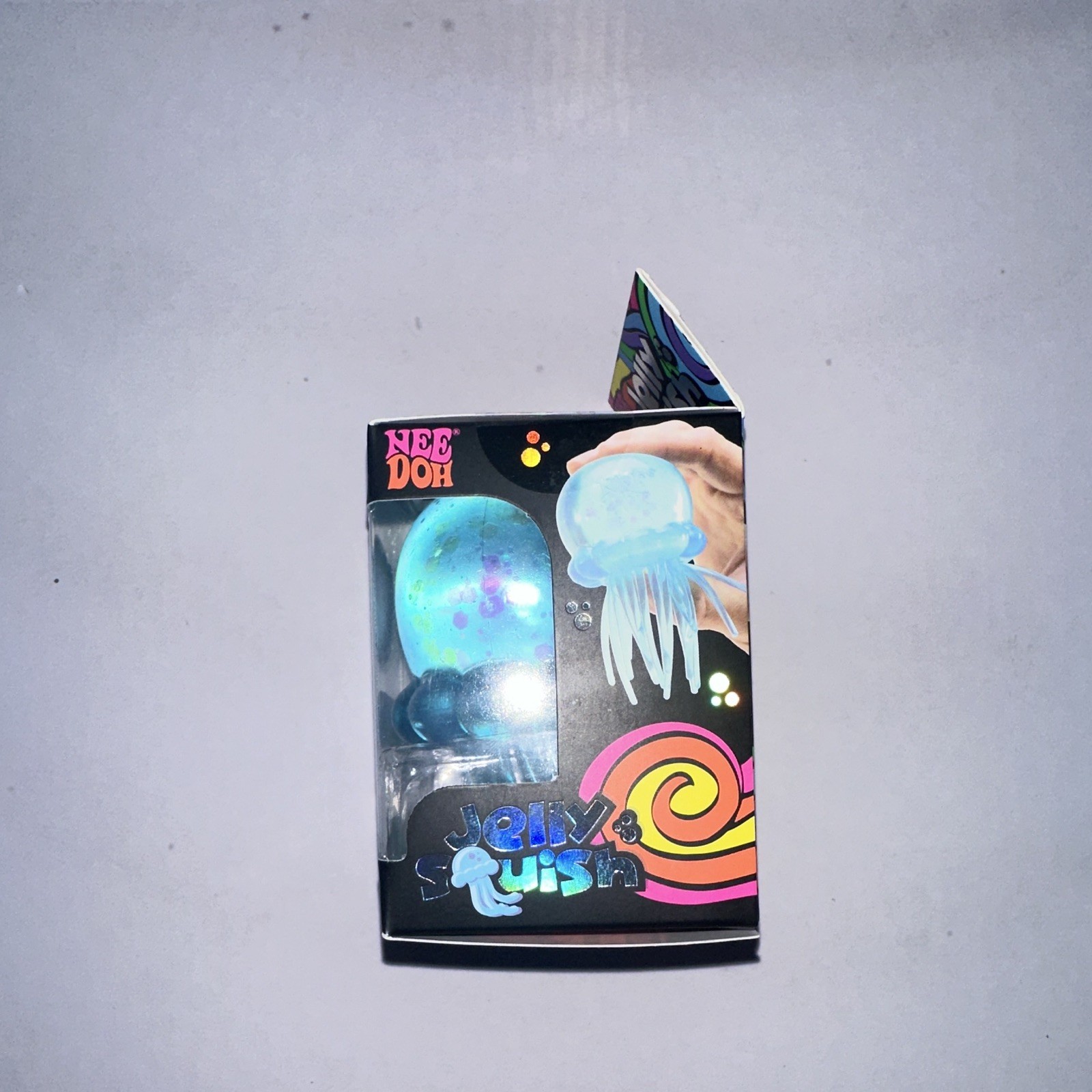 Nee Doh Jelly Squish Blue Jellyfish Squishy Squeeze Toy 100% authentic