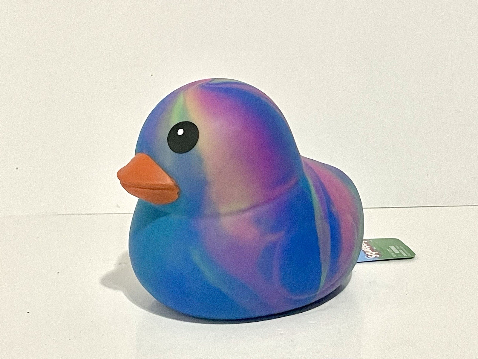 Sunny Days Jumbo Squeezy Duck – Tie-Dye Blue Squishy Stress Relief Toy – New