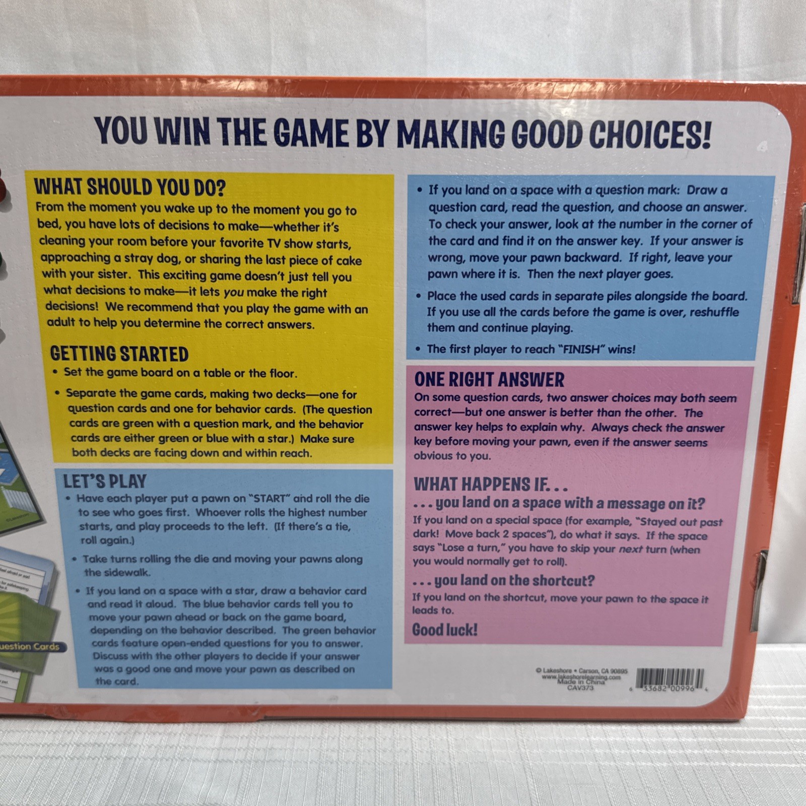 Lakeshore What Should You Do? A Game of Consequences HH346 BRAND NEW SEALED
