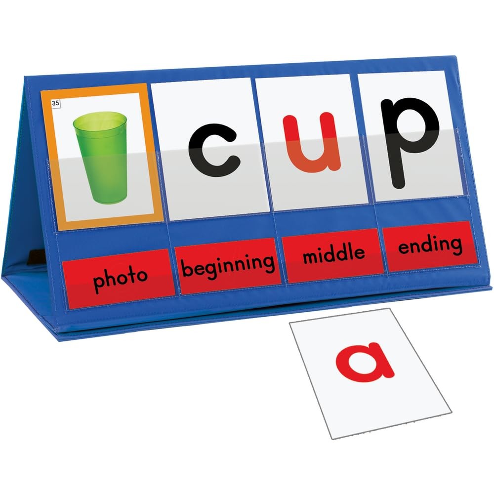 Really Good Stuff Word Building Desktop Pocket Chart Tent Cards Kit 307601