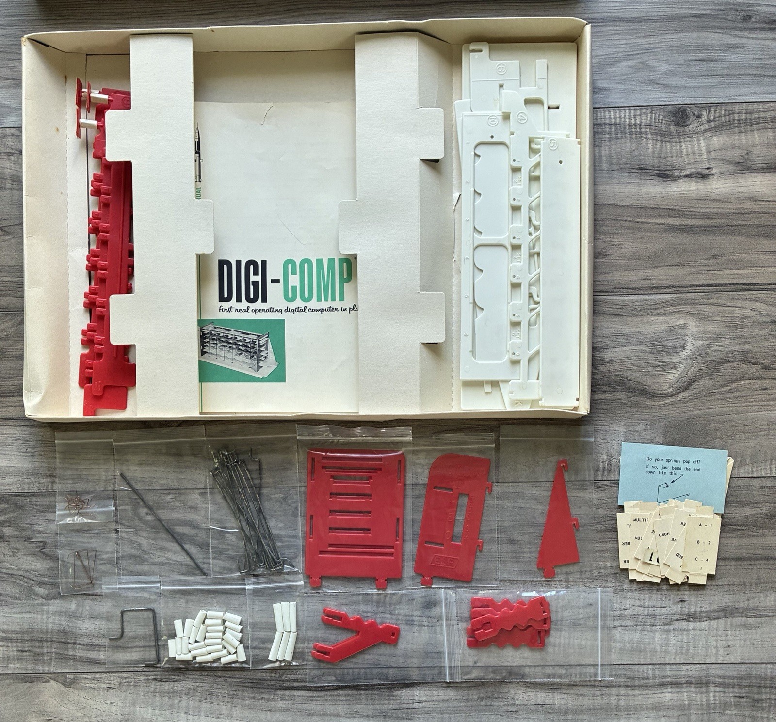 ESR Digi-Comp 1 Binary Computer Kit Original Box Manuals STEM Early Computing