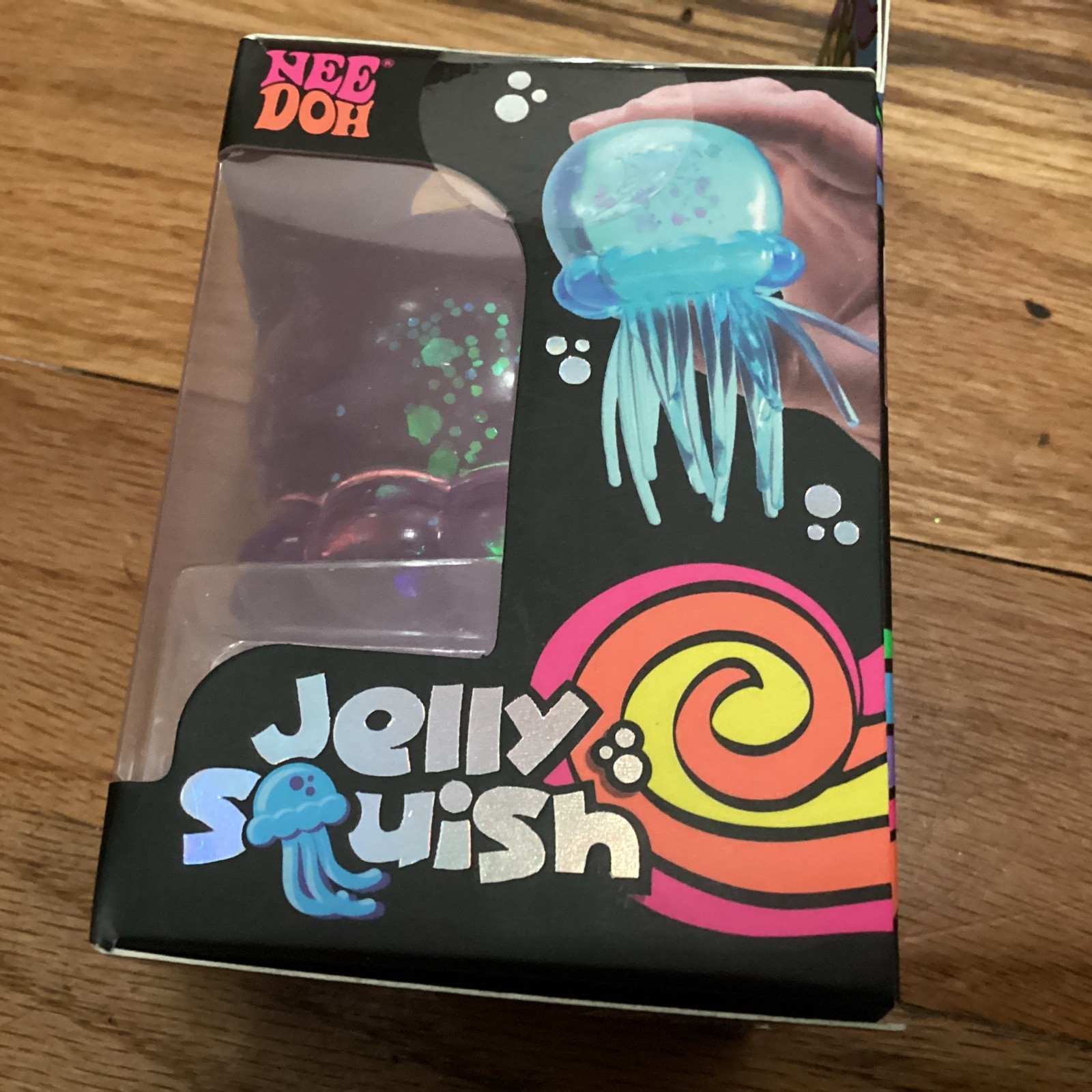 VIRAL NeeDoh JELLY SQUISH Glitter Jellyfish Stress Squishy Squeeze PURPLE