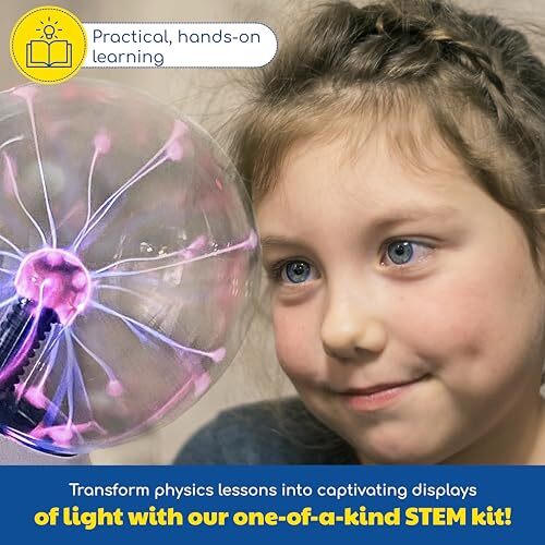 Plasma Ball Science Kit Electric Light Show Sound Activated USB Powered Display