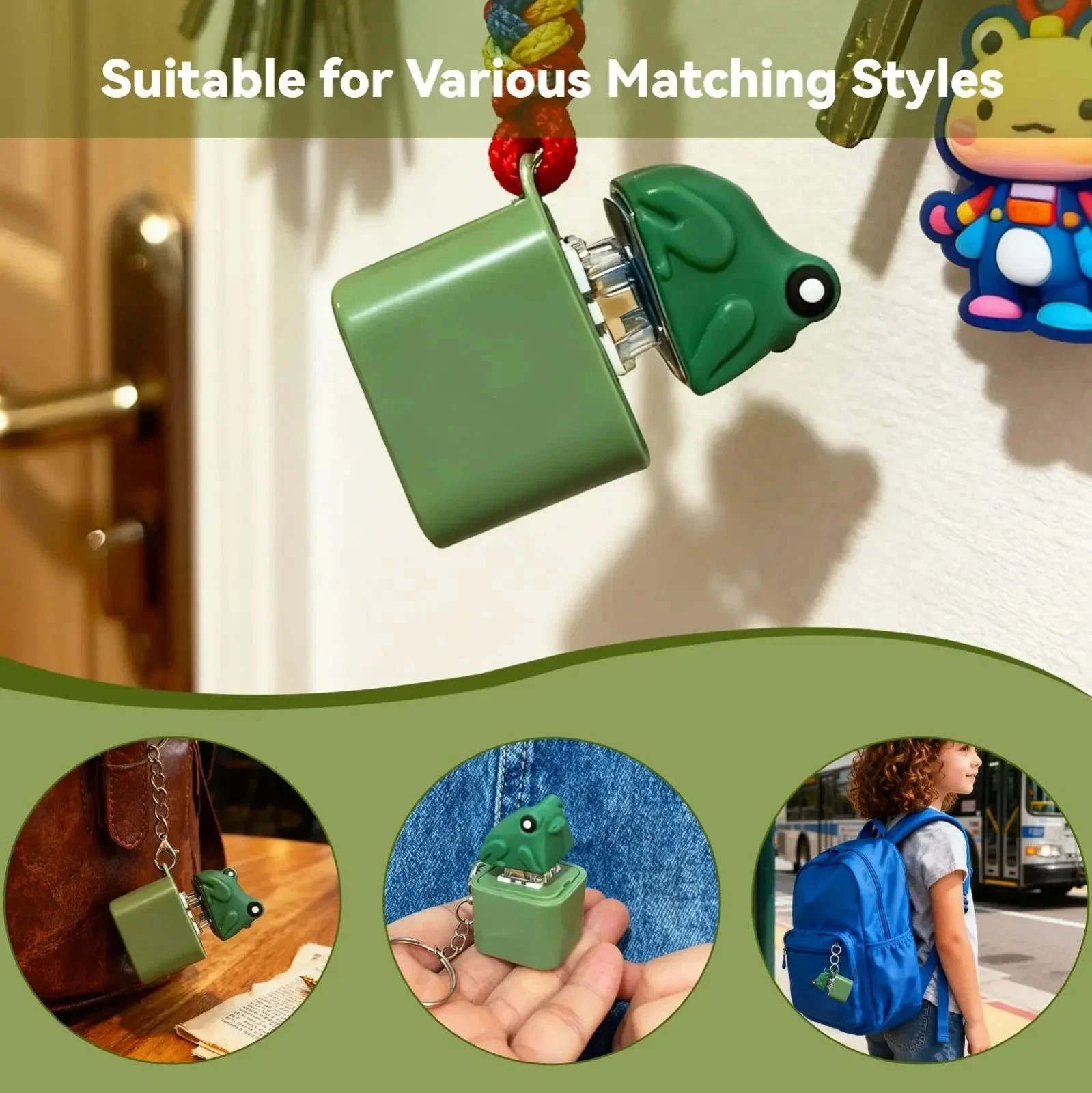 Frog Croaking Fidget Toy Adults Keyboard Clicker Frog Fidget Toys Fun Keychain
