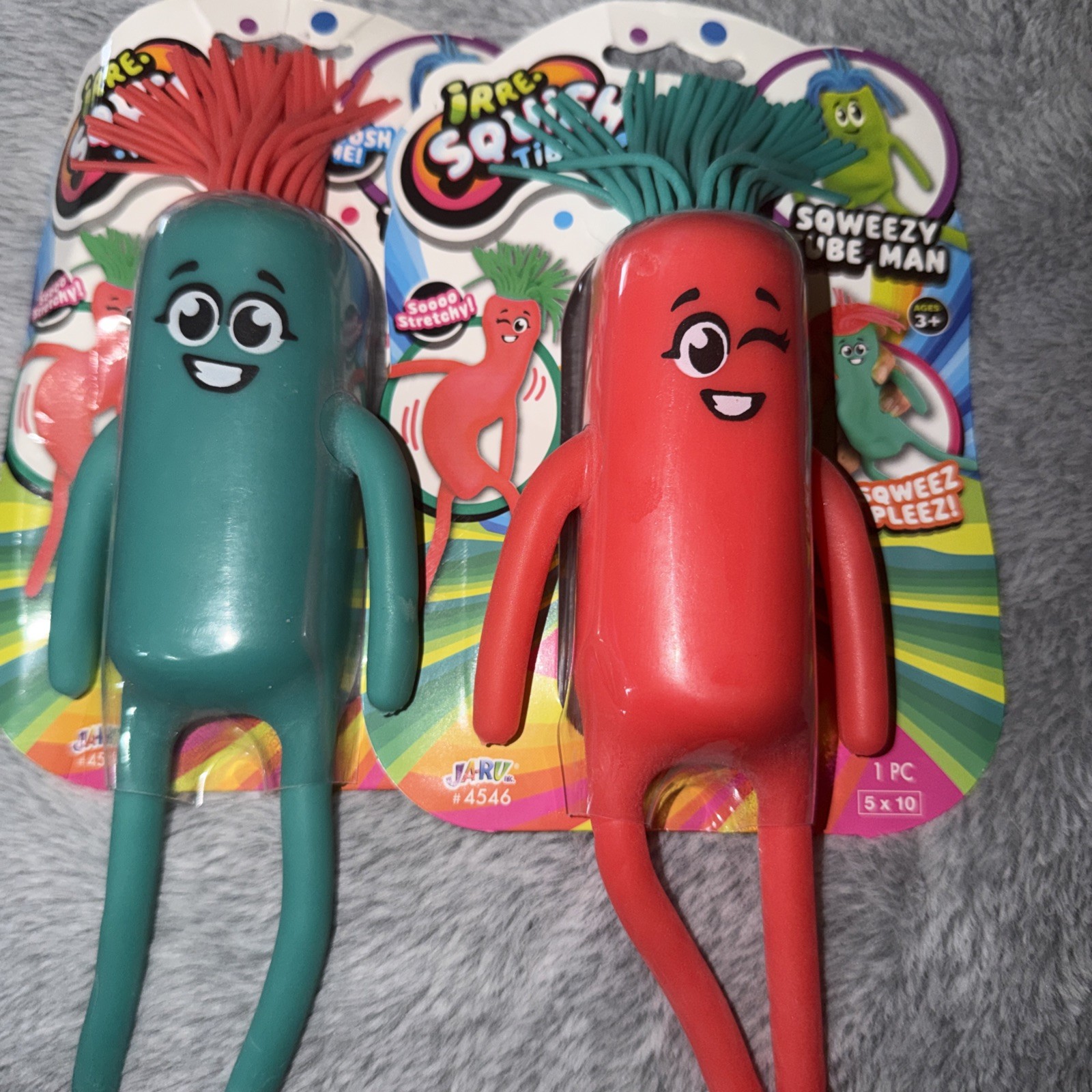 2 pack irre-squish-tible Squishy sqweezy tube man NIB Viral TIKTOK stretch