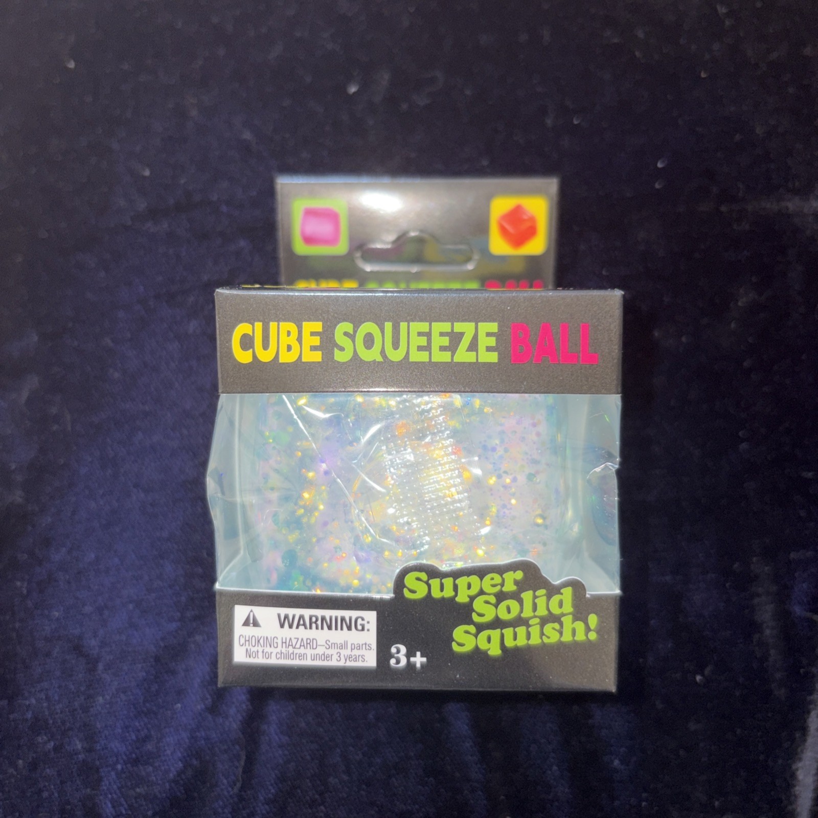 Lot Of 12 New Cube Squeeze SOLID Squish BLUE PURPLE PINK ORANGE Fast Ship 🧊