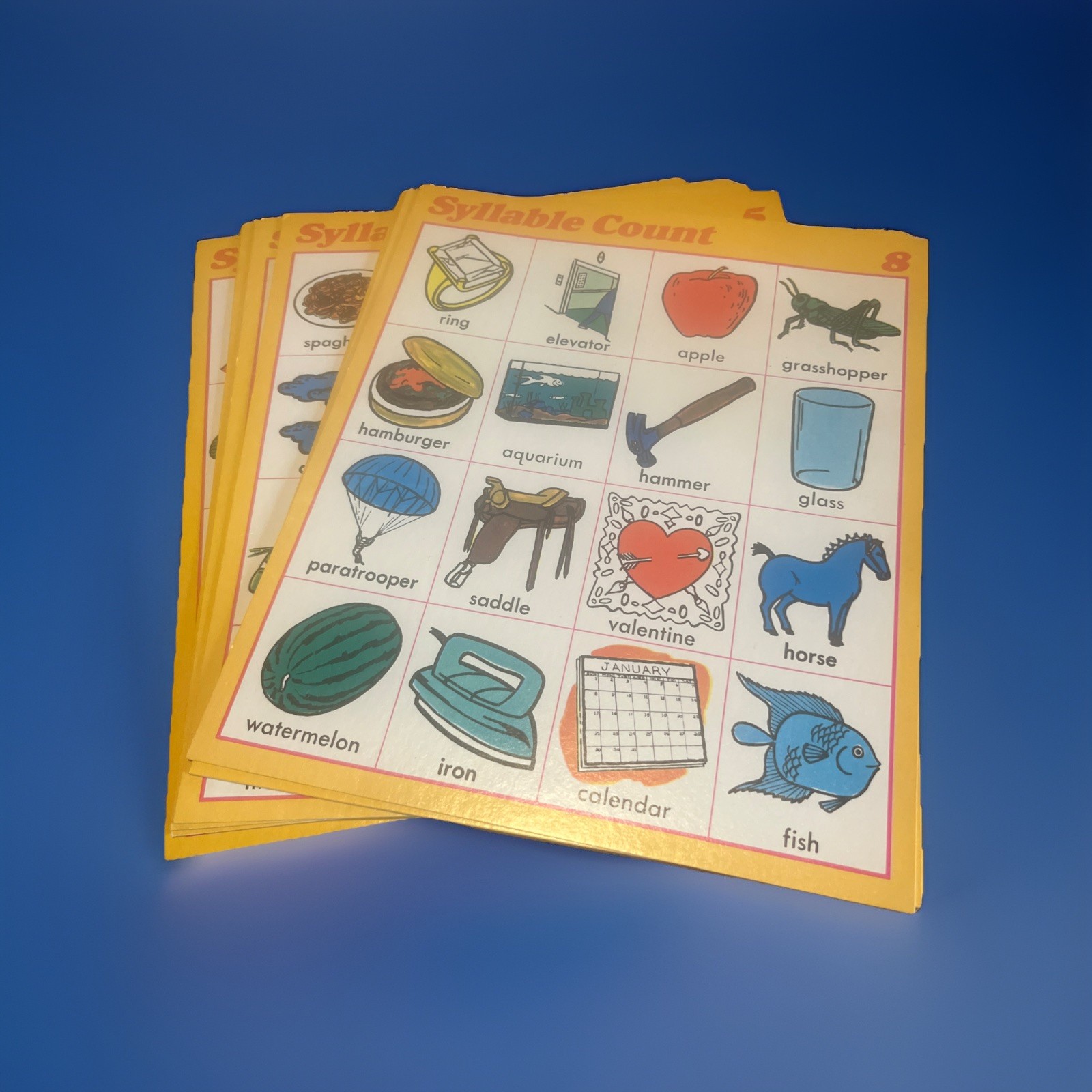Syllable Count Homeschooling Or Classroom Games Vintage