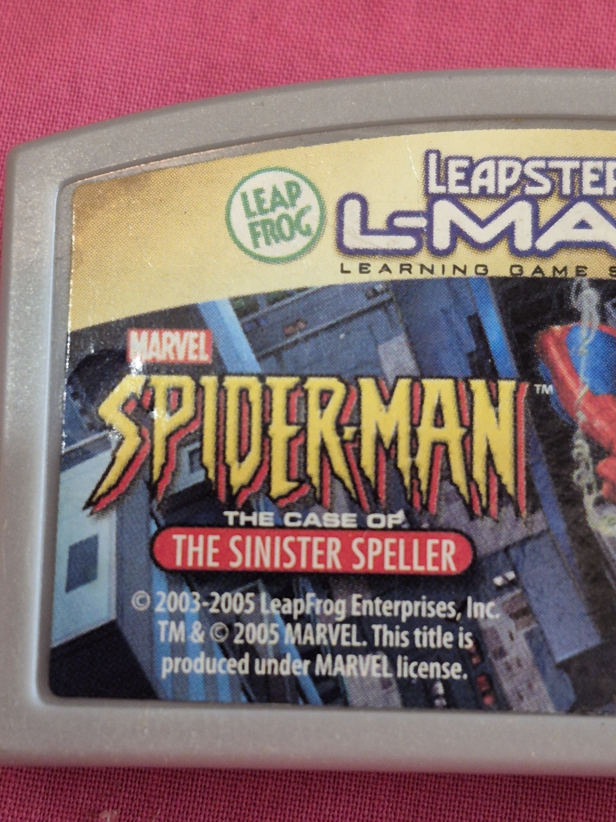 LeapFrog Leapster L-MAX Spider-Man The Sinister Speller Spelling Game 2005 4-7