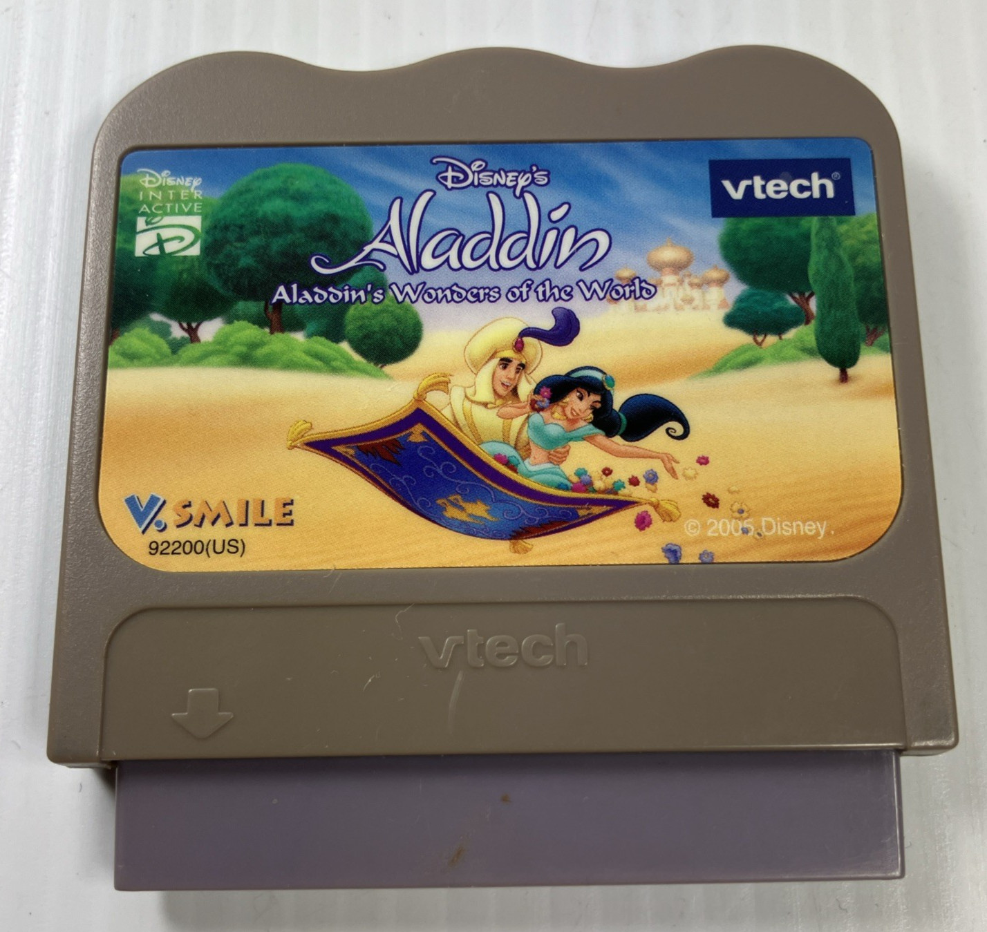 Vtech V.Smile ALADDIN’S WONDERS OF THE WORLD Game Cartridge & Manual – TESTED