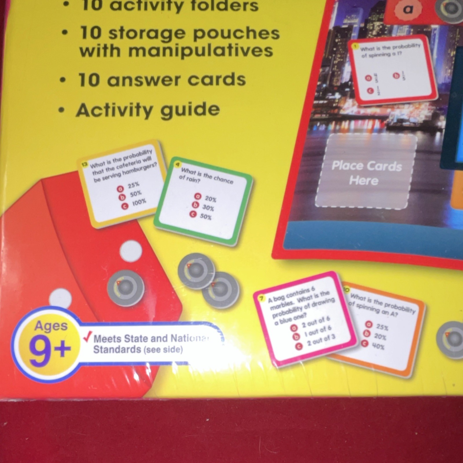 Lakeshore Data & Probability Elementary Folder With 10 Games for Ages 9+