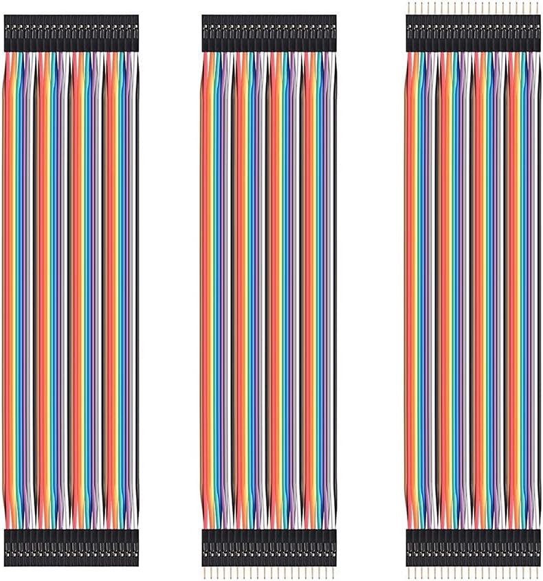 HiLetgo 120pcs/3x40pcs Breadboard Jumper Wires Prototype Board multicolored