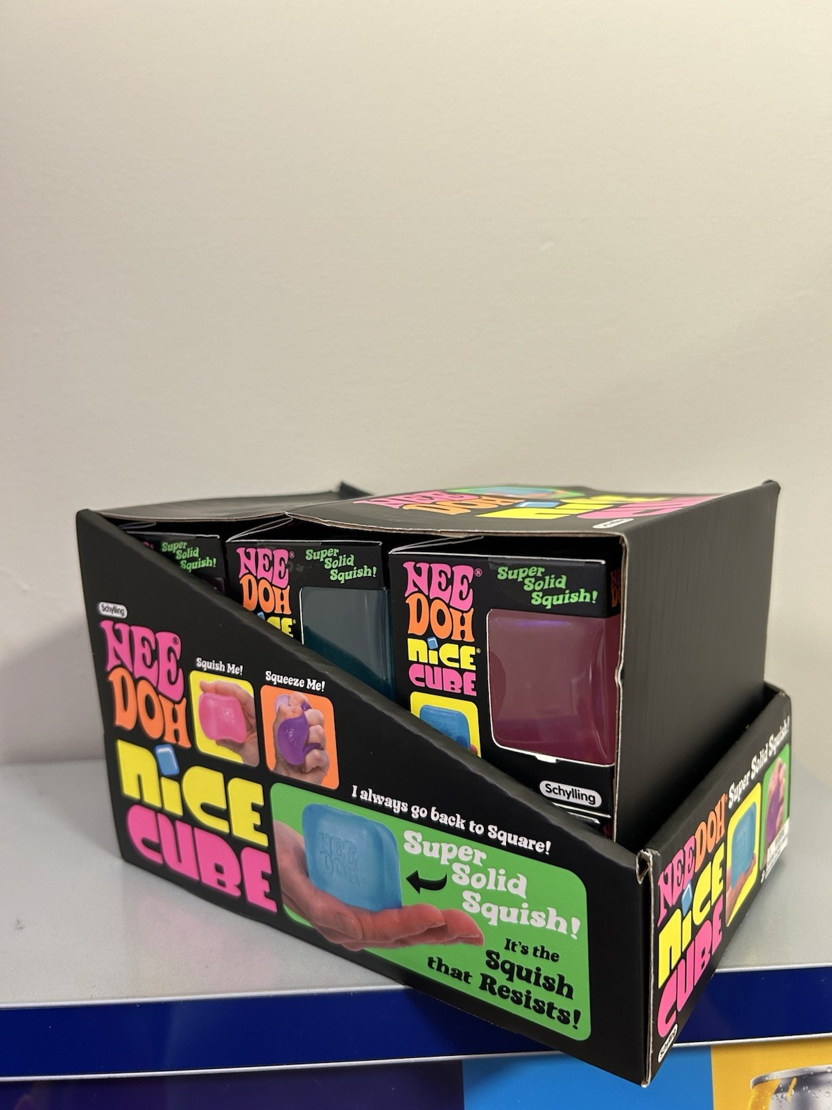 Schylling Nee Doh Nice Cube Full Case of 12 Super Solid Squish Toys