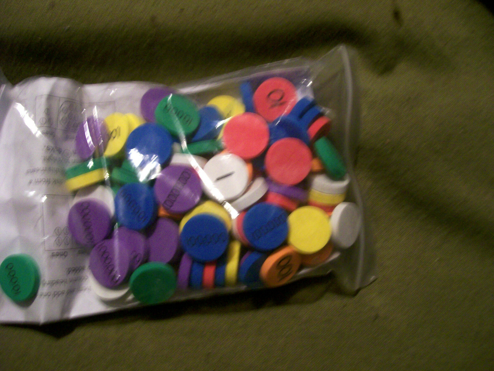 SDE Singapore Math Place Value Foam Disks 140 Color-Coded Set Grades 1-4