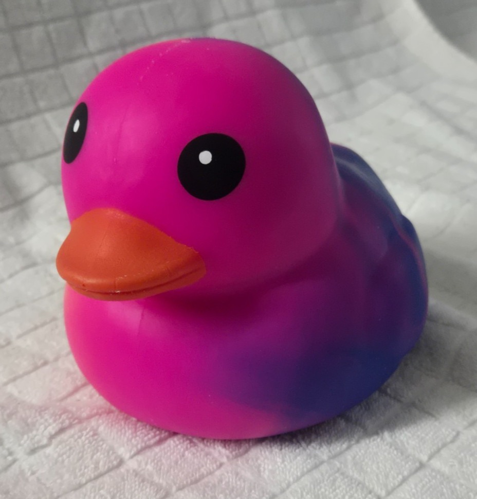 Sunny Days Viral Rainbow Jumbo Squeeezy Tye Dye Duck Squish Toy Squeezy Ducky