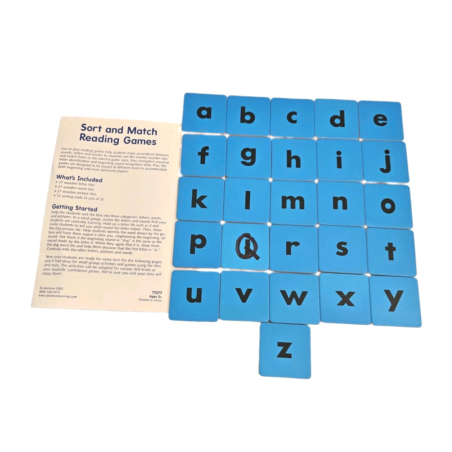 Lakeshore Sort and Match Reading Games TT277 Preschool Kindergarten Phonics Toy