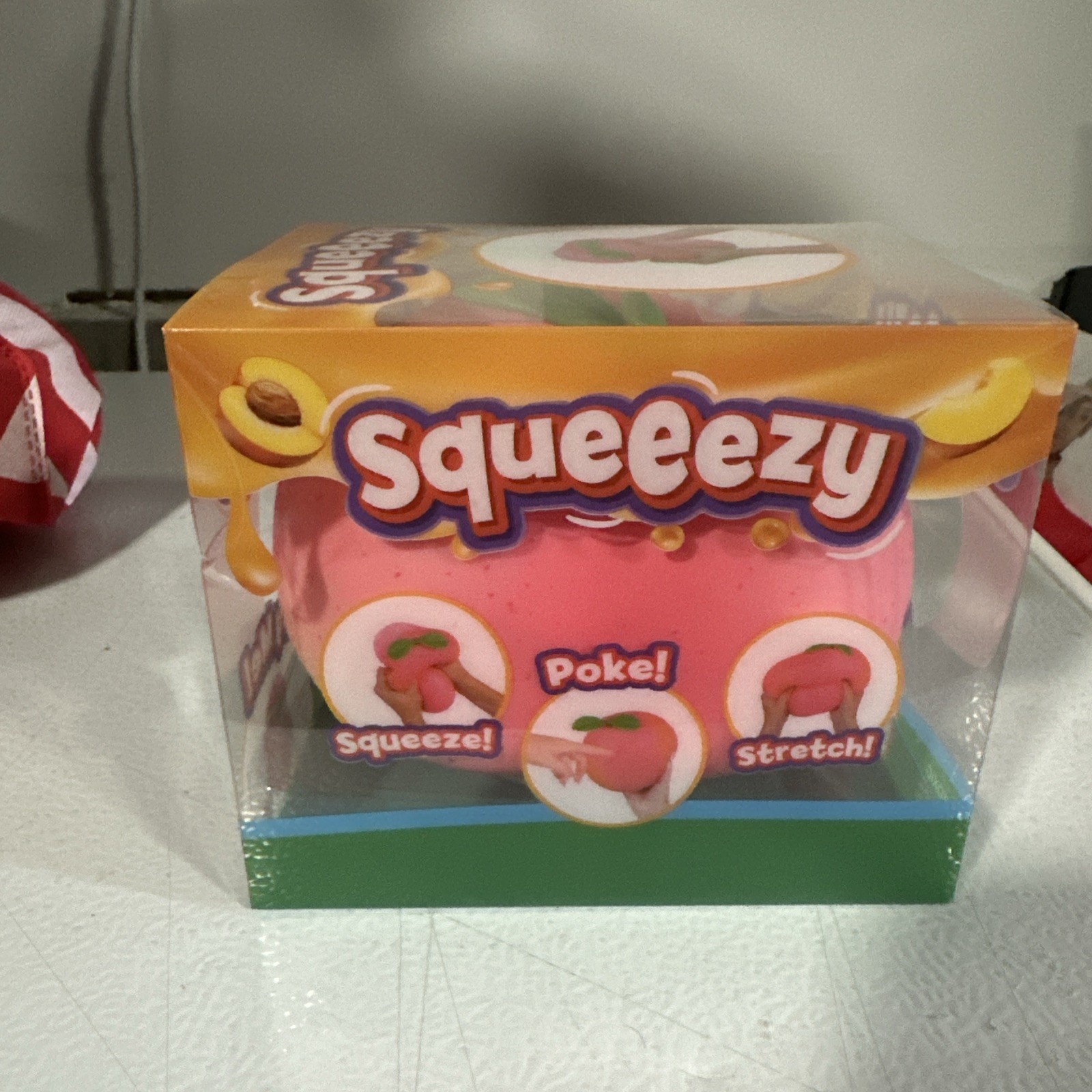 Jumbo SQUEEEZY Peach, Squishy Sensory Toy, Brand New in Box! Free Shipping!
