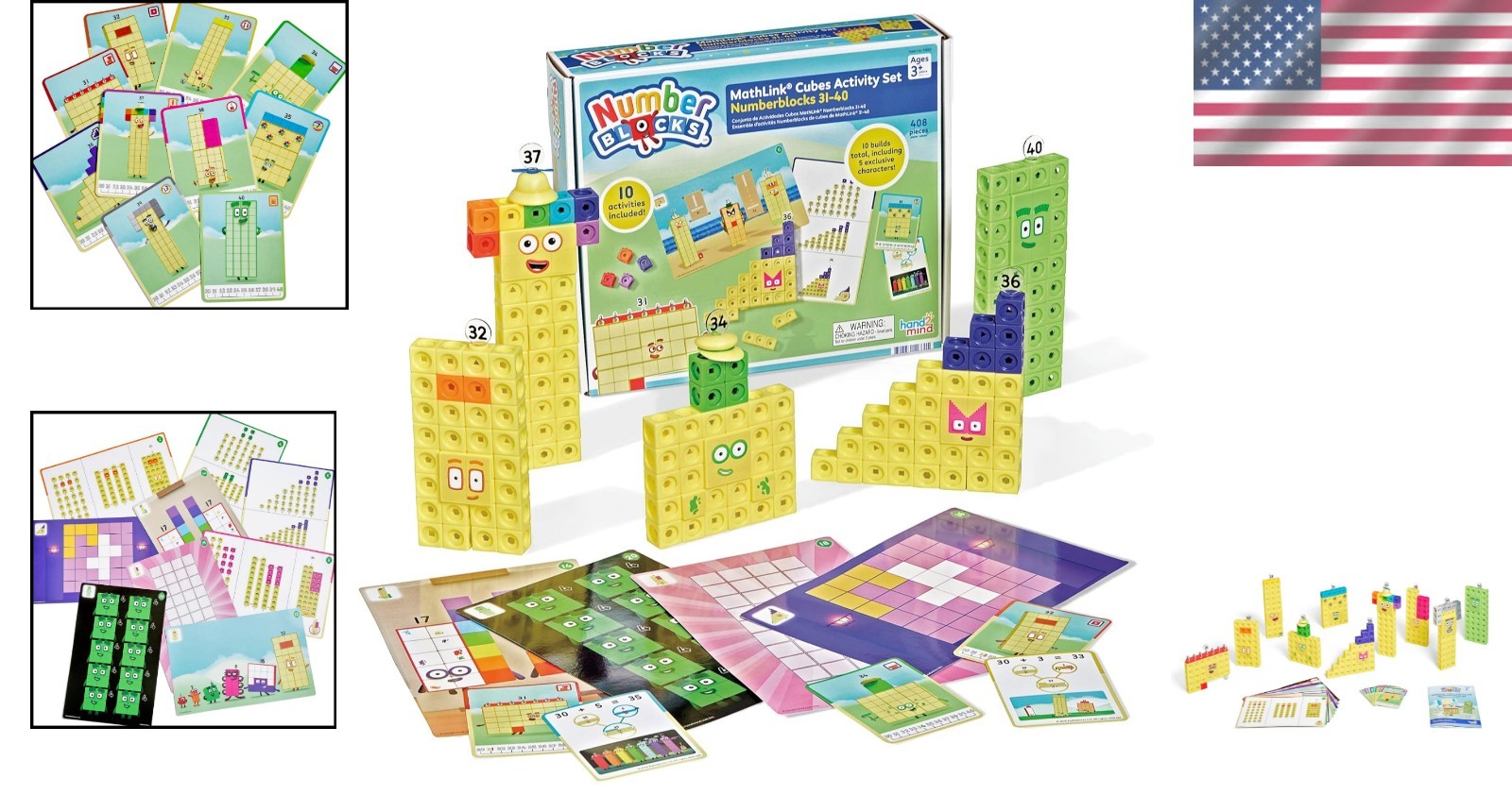 31-40 Mathlink Cubes Activity Set – Learn Numbers & Early Math Skills