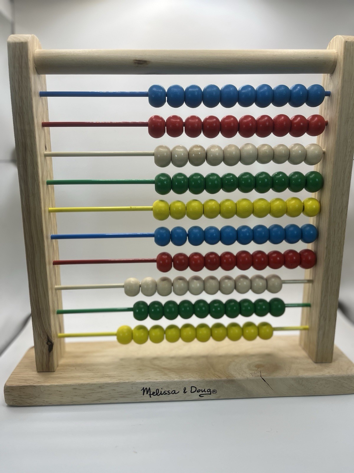 Melissa & Doug Wooden Abacus Mathematics Toy Multicolor Ages 4-7 8-11 Years