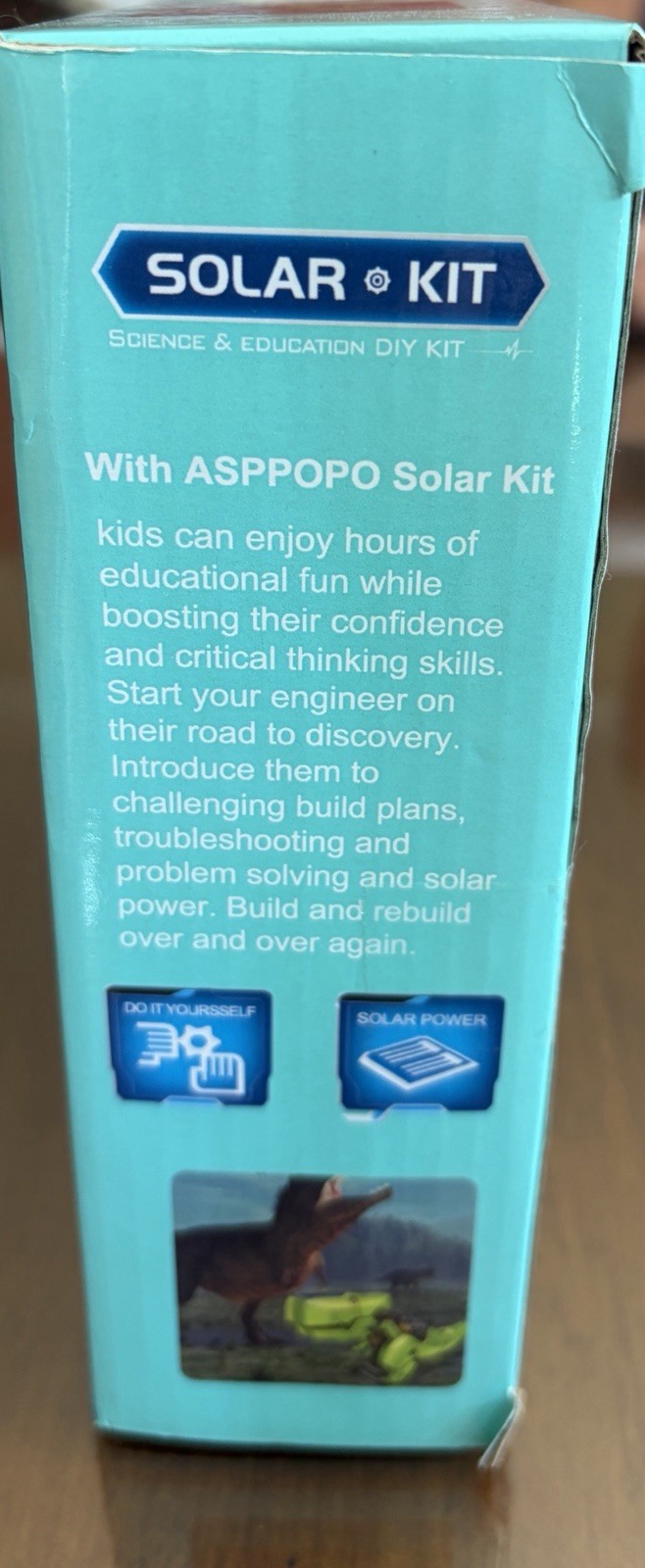 ASPPOPO Solar DIY Science & Education Kit Dinosaur 3-in-1 Age 8+ 2018