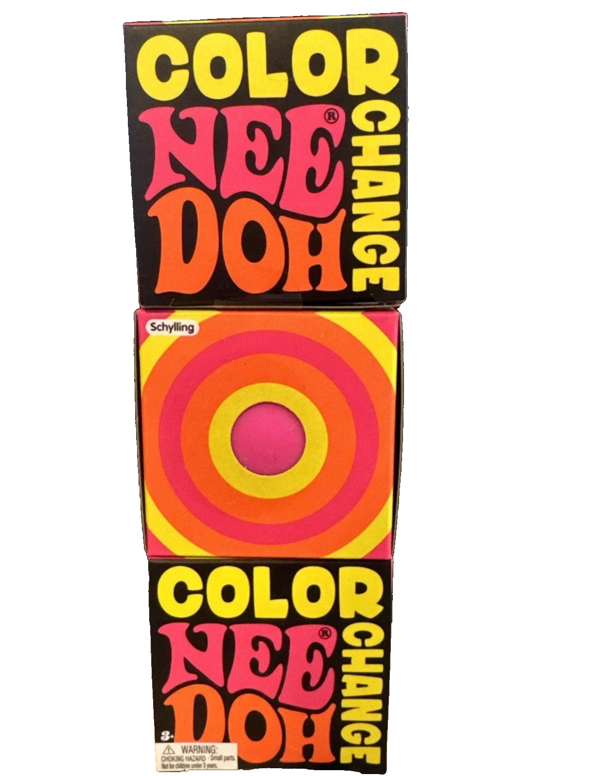 AUTH Schylling NeeDoh Color Change Squeeze Ball Stress Reliever Blue Pink Yellow