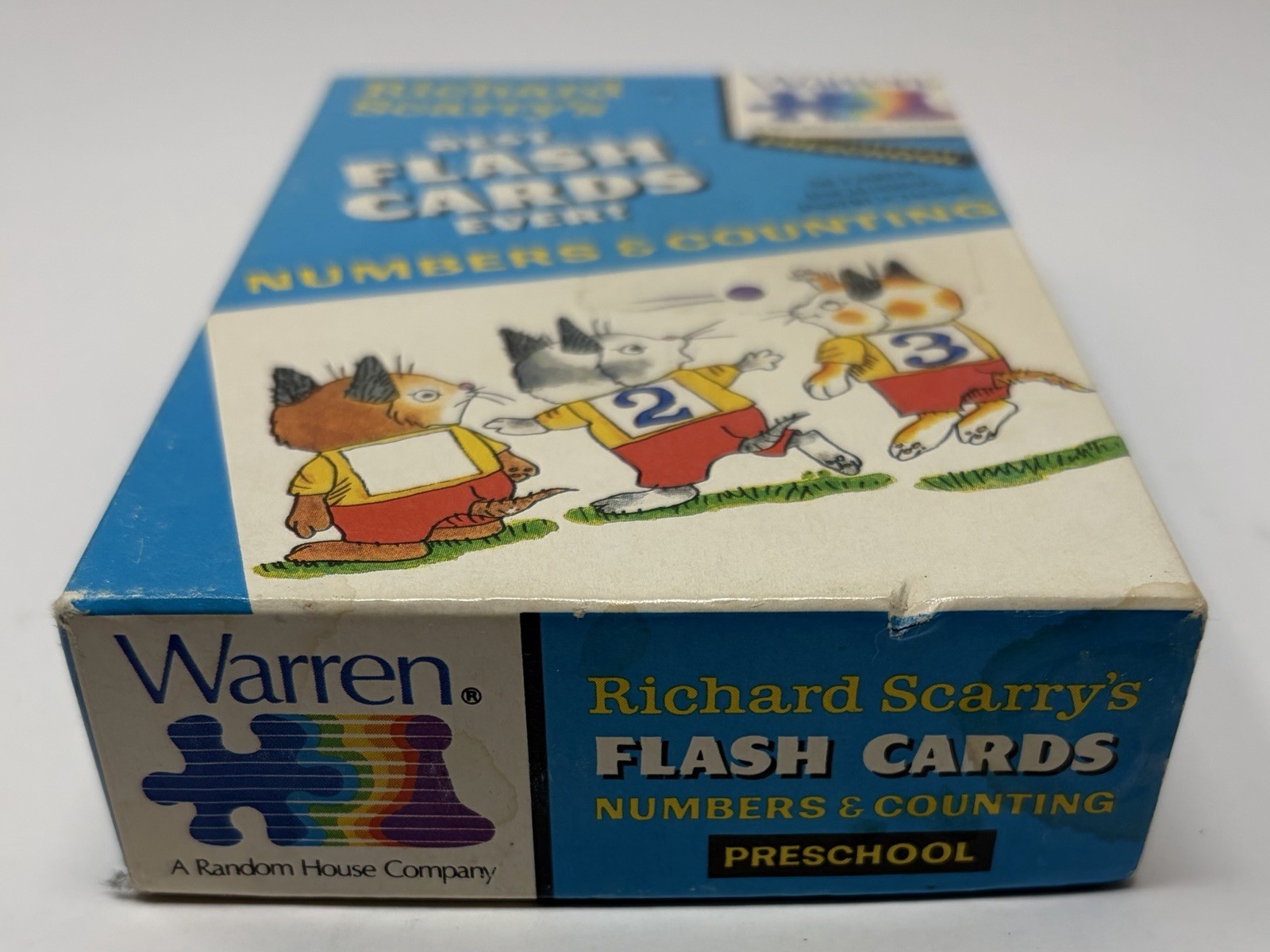 1987 Vintage Richard Scarry Flash Cards Numbers Counting Preschool Math Box Set