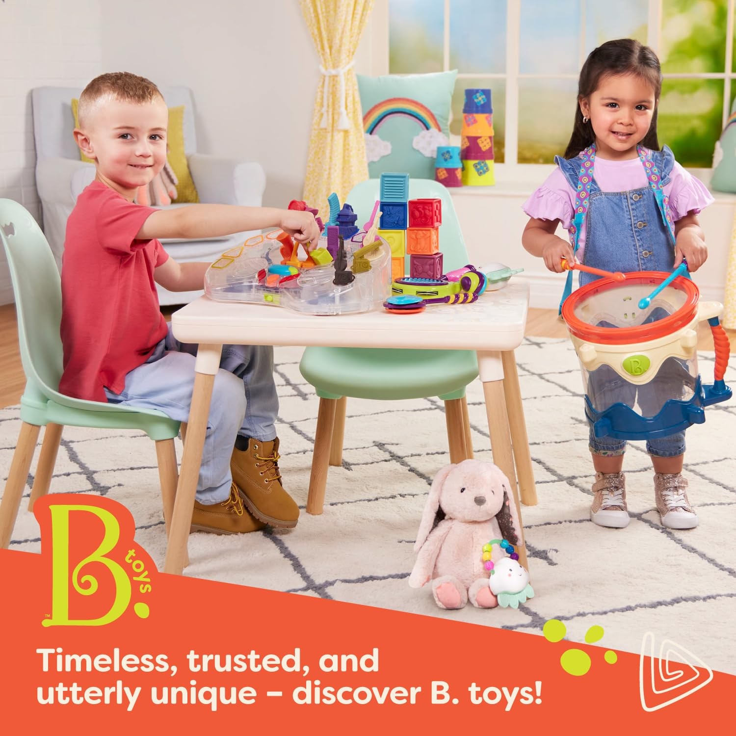 B. toys – Count 10.00 inch x x 0.47 inch, Red, Yellow, Green, Blue