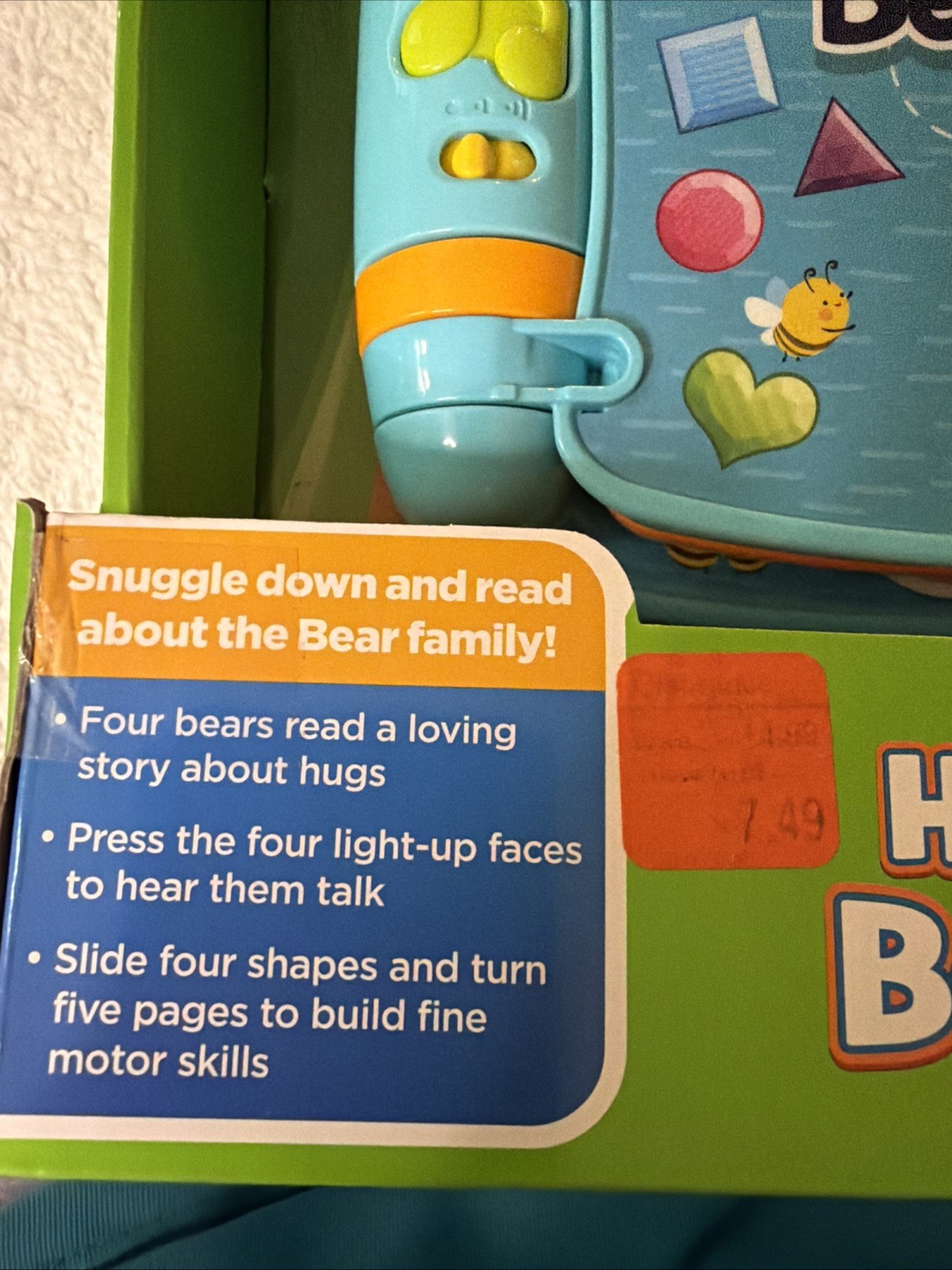 Leap Frog Hug & Learn Bears BOOK Electronic Activity Book NIB New 6 Months +