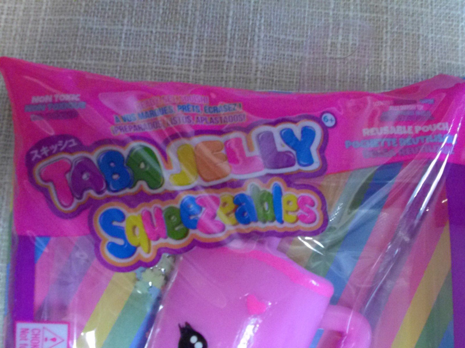 2 Taba Jelly Squeezeables PINK SHAKE AND PINK CUP Squishy, SCENTED Squeeze Toy