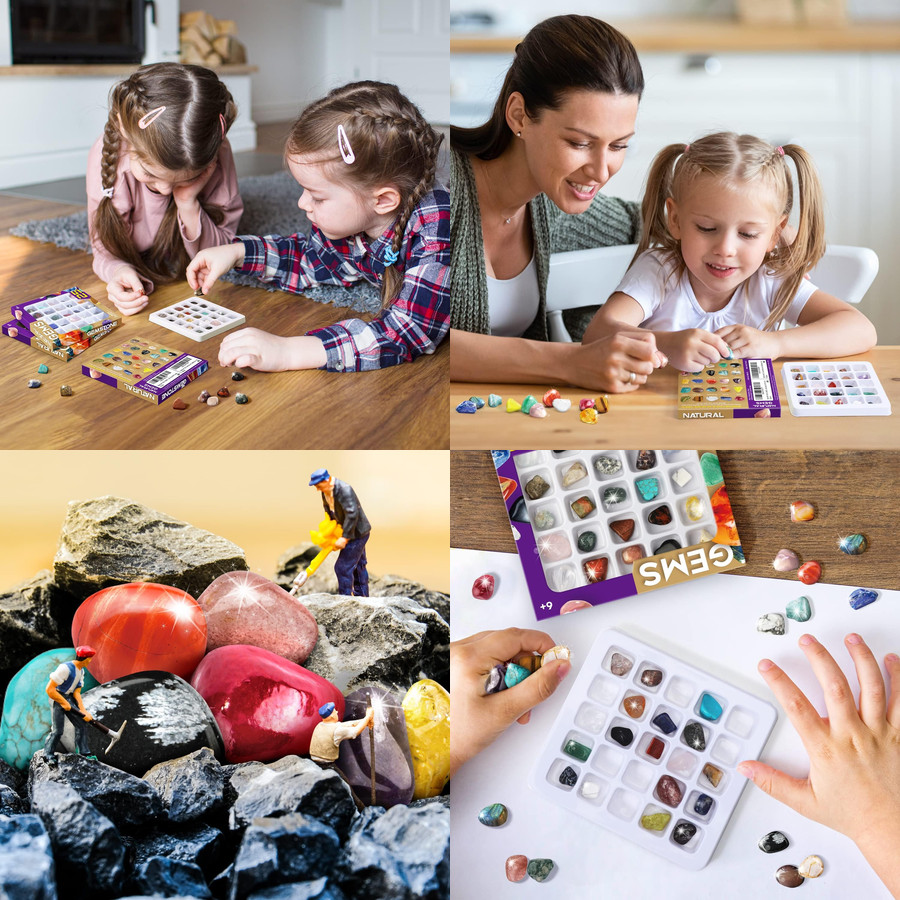 Science Gifts for Kids Boys Girls Geology Kit Gift Gemstones Collection Gemstone