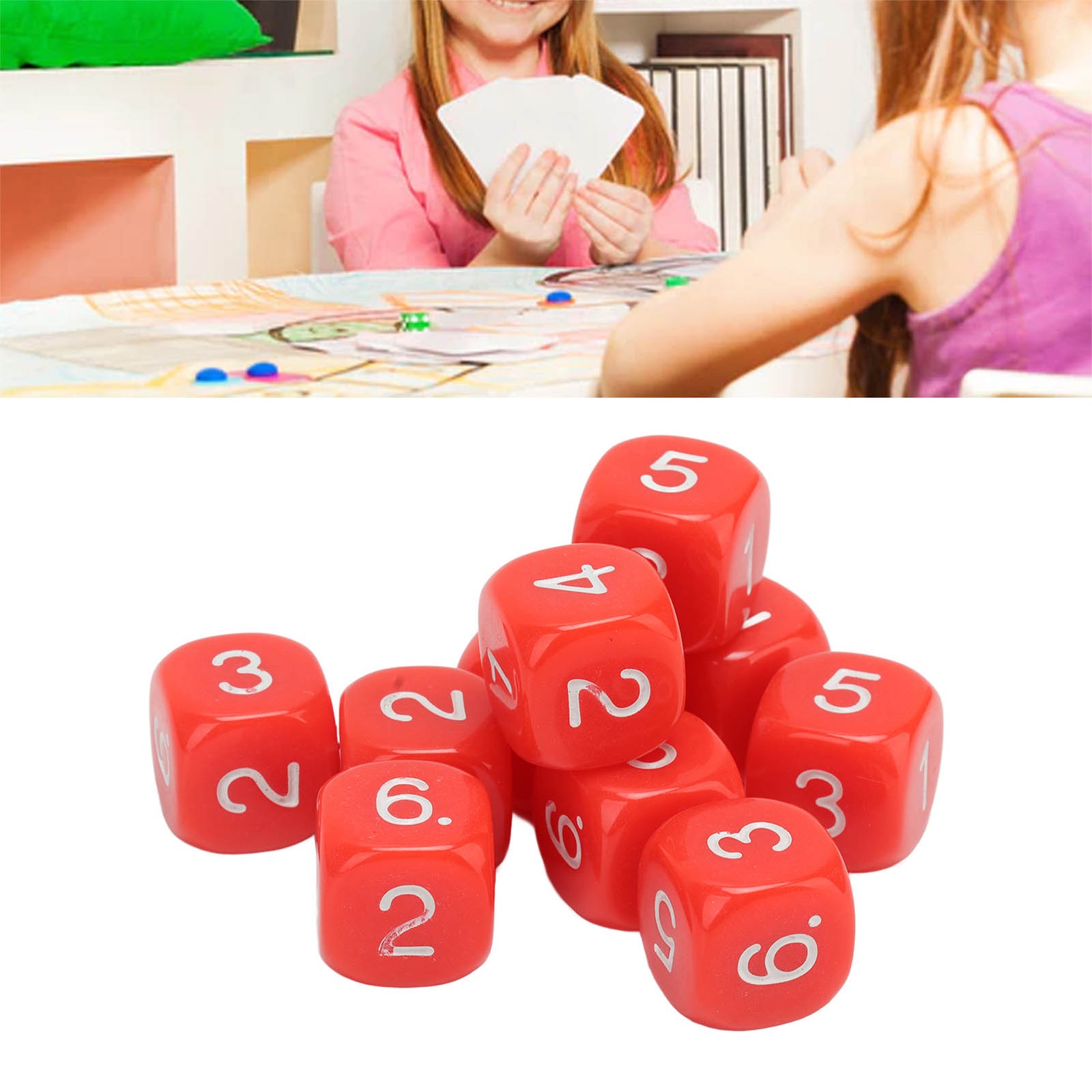 20PCS 6 Sided Board Game Dice Durable Learning Aid For Teaching