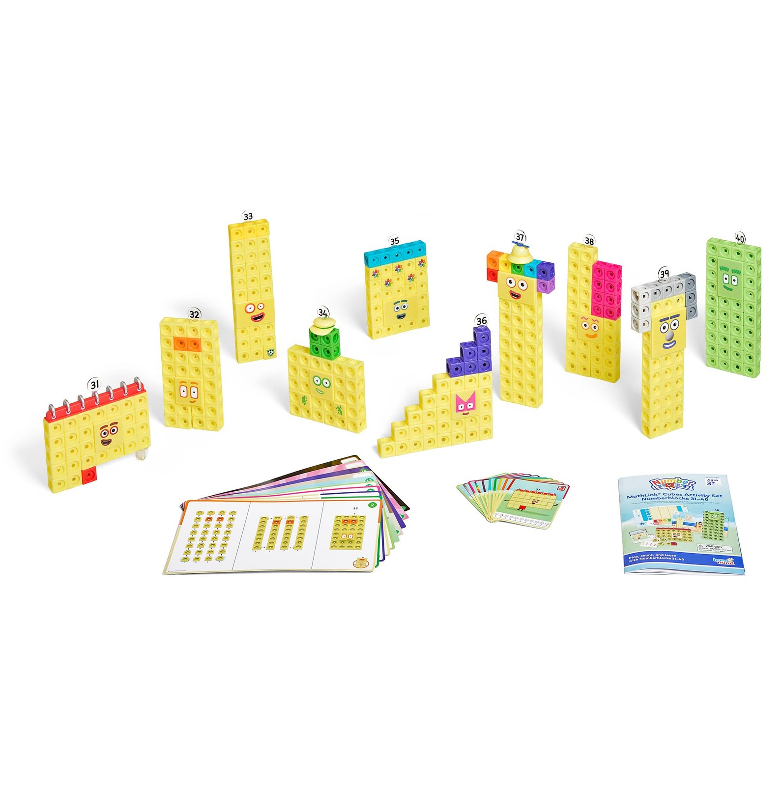 Hand2Mind Numberblocks 31-40 Mathlink Cubes Activity Set – Learn Numbers Early