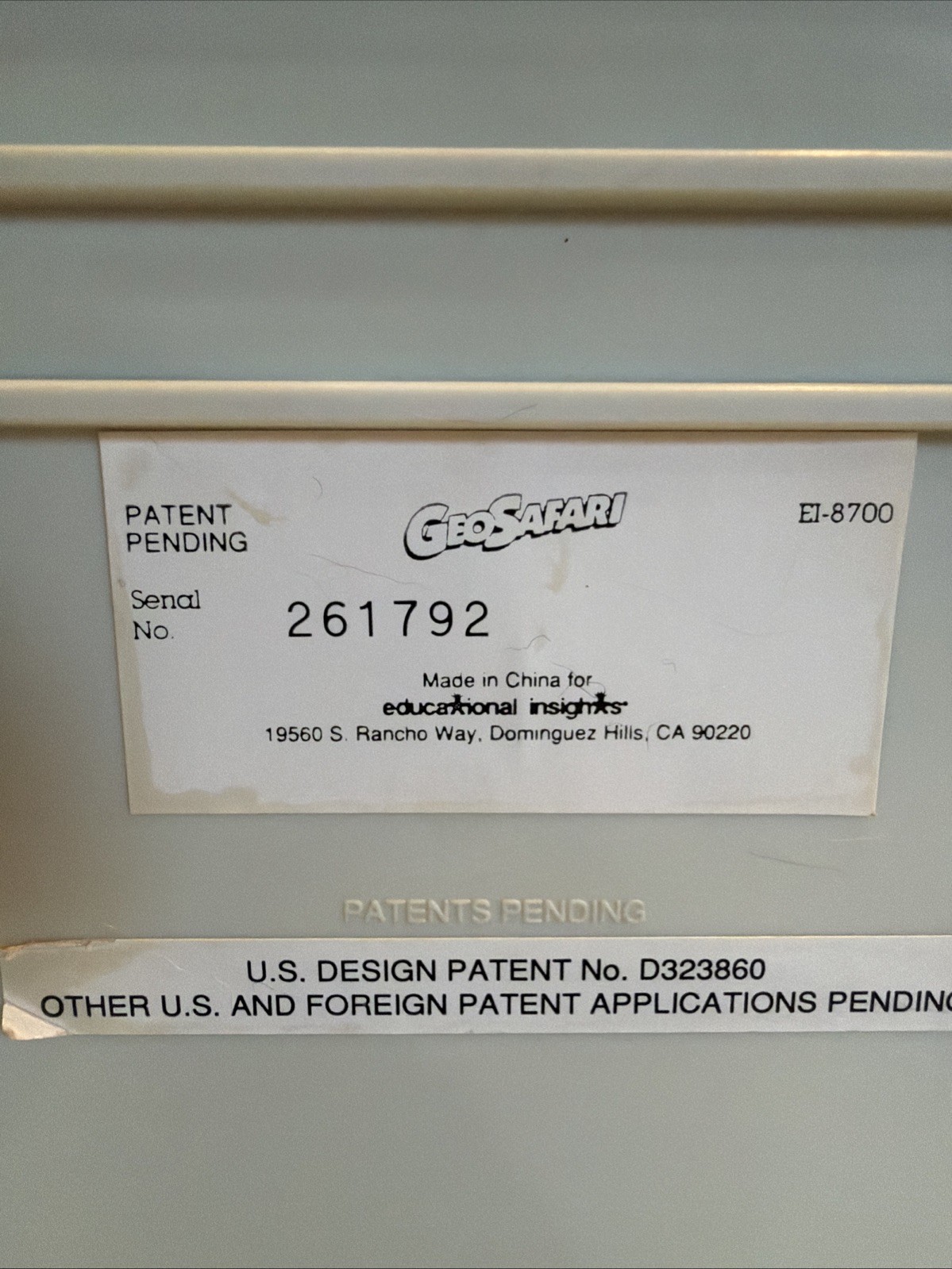 Vintage GeoSafari Electronic Learning Game EI 8700 Tested Working + 28 Cards