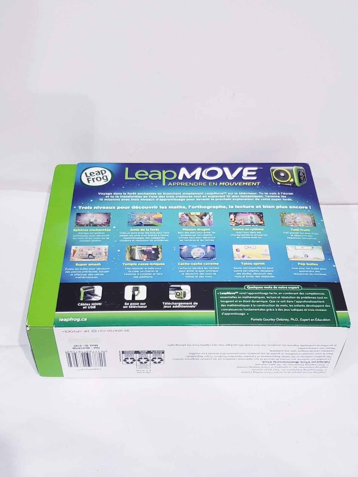 [French Version] Leap Frog LeapMove Learning Game System 25 Games – New Sealed